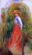 Woman in a Landscape by Pierre Auguste Renoir - Hand-Painted Oil Painting on Canvas Online now