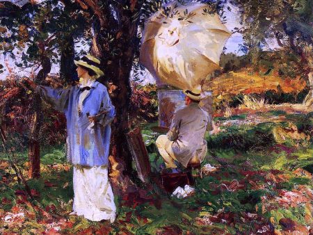 The Sketchers by John Singer Sargent - Hand-Painted Oil Painting on Canvas For Discount