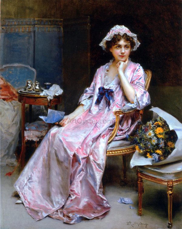 The Reluctant Mistress by Raimundo de Madrazo Y Garreta - Hand-Painted Oil Painting on Canvas on Sale