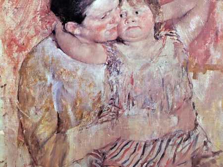 Woman and Child by Mary Cassatt - Hand-Painted Oil Painting on Canvas Hot on Sale