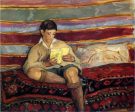 Young Boy Reading by Henri Lebasque - Hand-Painted Oil Painting on Canvas Online Sale