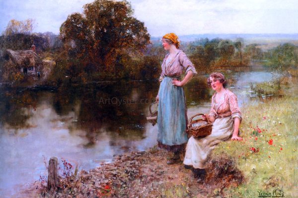 Waiting for the Ferryman by Henry Yeend King - Hand-Painted Oil Painting on Canvas Cheap