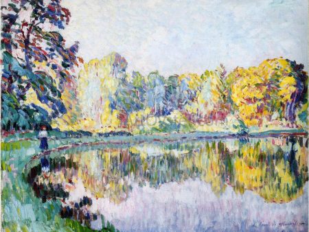 Young Woman by the River Eau by Henri Lebasque - Hand-Painted Oil Painting on Canvas Online Hot Sale