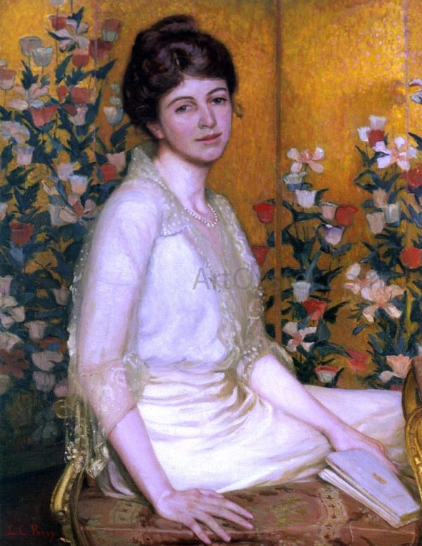 The Poppy Screen by Lilla Cabot Perry - Hand-Painted Oil Painting on Canvas For Discount