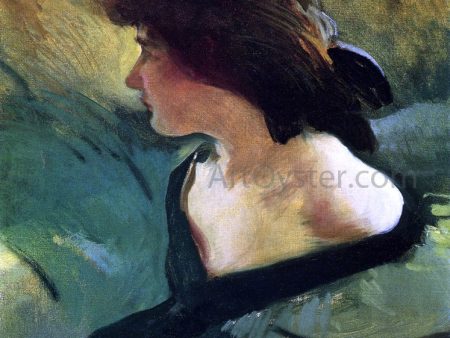 Young Girl in Green Dress by John White Alexander - Hand-Painted Oil Painting on Canvas Discount