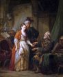 Visit to a Palmist by Jean-Baptiste Le Prince - Hand-Painted Oil Painting on Canvas For Sale