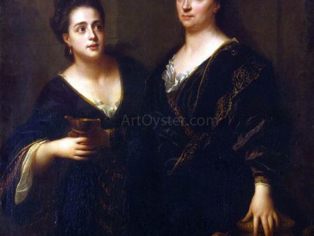 Two Actresses by Jean-Baptiste Santerre - Hand-Painted Oil Painting on Canvas Online