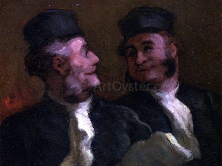 The Lawyers (also known as Two Lawyers or The Two Conferees) by Honore Daumier - Hand-Painted Oil Painting on Canvas Online Sale