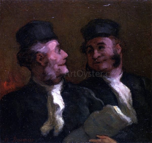 The Lawyers (also known as Two Lawyers or The Two Conferees) by Honore Daumier - Hand-Painted Oil Painting on Canvas Online Sale