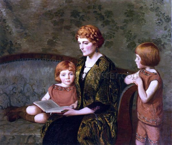 The Story Hour by Lilla Cabot Perry - Hand-Painted Oil Painting on Canvas For Discount