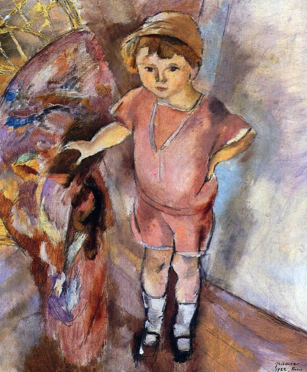 Young Boy by Jules Pascin - Hand-Painted Oil Painting on Canvas on Sale