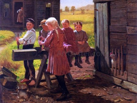 The Industrious Family by John George Brown - Hand-Painted Oil Painting on Canvas Online