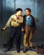 The Quarrel by John George Brown - Hand-Painted Oil Painting on Canvas For Discount