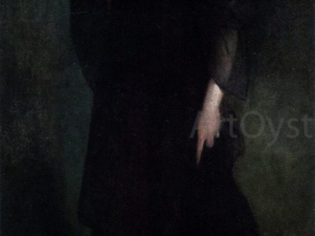 Woman in Black (also known as Portrait of Mrs. Paul Bartlett) by John White Alexander - Hand-Painted Oil Painting on Canvas Hot on Sale