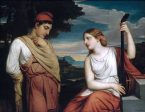 The Greek Lovers by Henry Peters Gray - Hand-Painted Oil Painting on Canvas For Discount