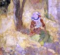 Young Girl Reading a Book by Henri Lebasque - Hand-Painted Oil Painting on Canvas Sale