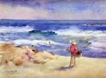 A Boy on the Sand by Joaquin Sorolla Y Bastida - Hand-Painted Oil Painting on Canvas Online Sale