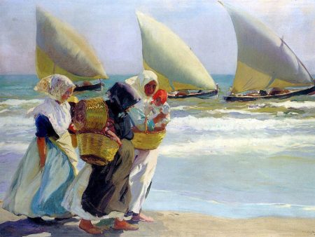 Three Sails by Joaquin Sorolla Y Bastida - Hand-Painted Oil Painting on Canvas Cheap