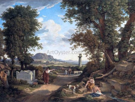 The Invention of the Corinthian Capital by Callimachos by Johann Christian Reinhart - Hand-Painted Oil Painting on Canvas Online