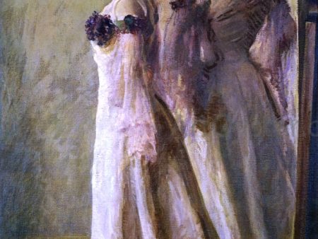 The Heliotrope Gown by Joseph DeCamp - Hand-Painted Oil Painting on Canvas Online now