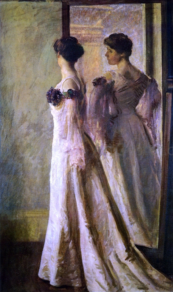 The Heliotrope Gown by Joseph DeCamp - Hand-Painted Oil Painting on Canvas Online now