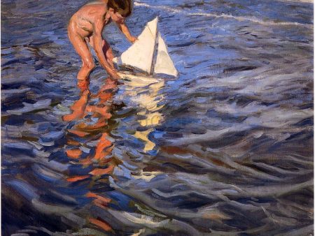 The Young Yachtsman by Joaquin Sorolla Y Bastida - Hand-Painted Oil Painting on Canvas For Cheap