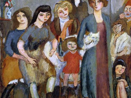 The Turkish Family by Jules Pascin - Hand-Painted Oil Painting on Canvas Online Sale