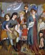 The Turkish Family by Jules Pascin - Hand-Painted Oil Painting on Canvas Online Sale