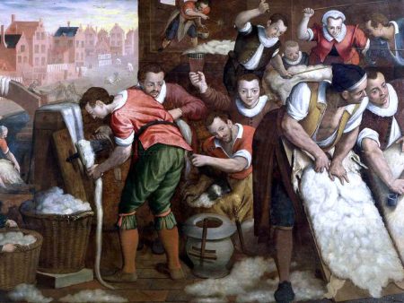 The Removal of the Wool from the Skins and the Combing by Isaac Claesz Van Swanenburg - Hand-Painted Oil Painting on Canvas Online Hot Sale