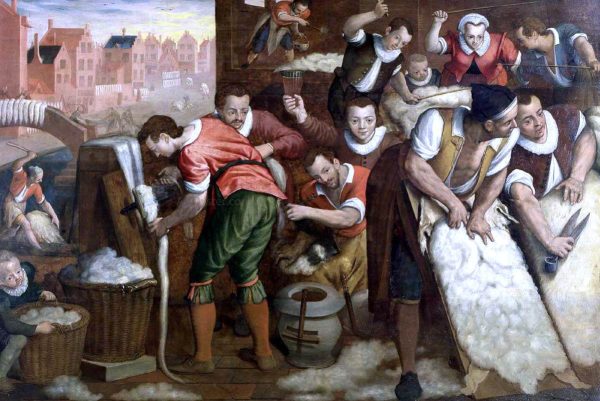 The Removal of the Wool from the Skins and the Combing by Isaac Claesz Van Swanenburg - Hand-Painted Oil Painting on Canvas Online Hot Sale