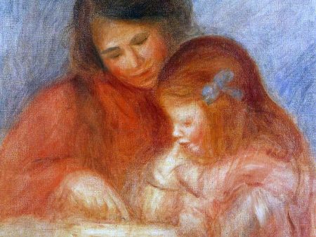 The Lesson by Pierre Auguste Renoir - Hand-Painted Oil Painting on Canvas Online