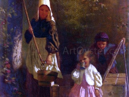 The Tin Cup by John George Brown - Hand-Painted Oil Painting on Canvas Fashion