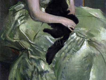 The Green Dress by John White Alexander - Hand-Painted Oil Painting on Canvas For Discount