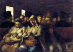 The Third-class Carriage by Honore Daumier - Hand-Painted Oil Painting on Canvas Fashion