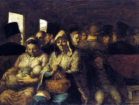 The Third-class Carriage by Honore Daumier - Hand-Painted Oil Painting on Canvas Fashion