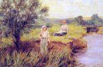 The Rush Gatherers by Henry Yeend King - Hand-Painted Oil Painting on Canvas Hot on Sale