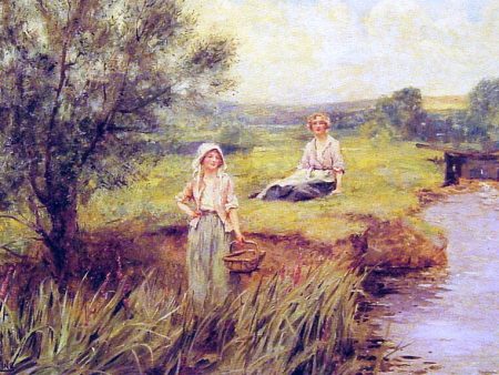 The Rush Gatherers by Henry Yeend King - Hand-Painted Oil Painting on Canvas Hot on Sale