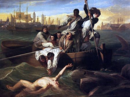 Watson and the Shark by John Singleton Copley - Hand-Painted Oil Painting on Canvas For Cheap