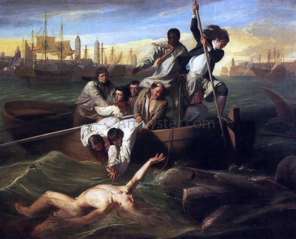 Watson and the Shark by John Singleton Copley - Hand-Painted Oil Painting on Canvas For Cheap