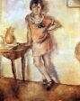 Young Girl in a Dress by Jules Pascin - Hand-Painted Oil Painting on Canvas For Sale