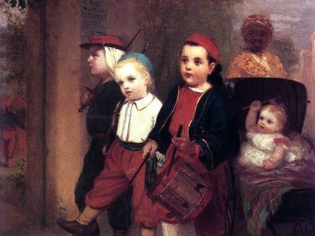 Young Recruits by John George Brown - Hand-Painted Oil Painting on Canvas Fashion