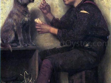 The Lesson by John George Brown - Hand-Painted Oil Painting on Canvas Online Sale