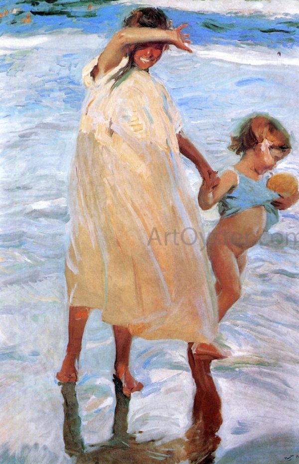 The Two Sisters by Joaquin Sorolla Y Bastida - Hand-Painted Oil Painting on Canvas Online Sale