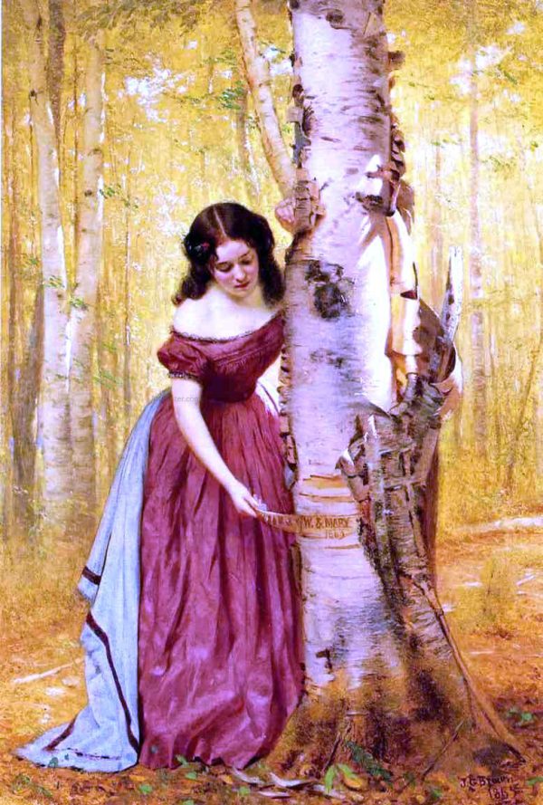 Thus Perish the Memory of Our Love by John George Brown - Hand-Painted Oil Painting on Canvas For Sale