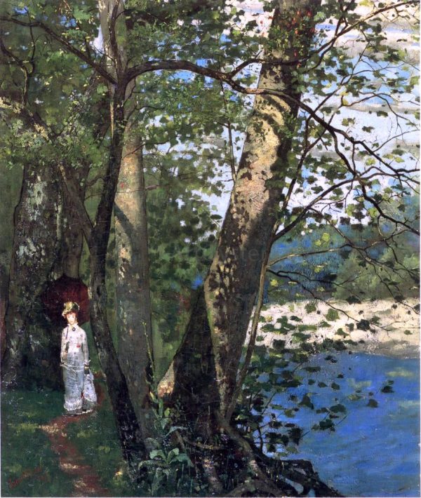 The Sycamores by John Love - Hand-Painted Oil Painting on Canvas on Sale