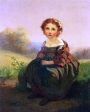 Thoughts by the Wayside by John George Brown - Hand-Painted Oil Painting on Canvas Fashion