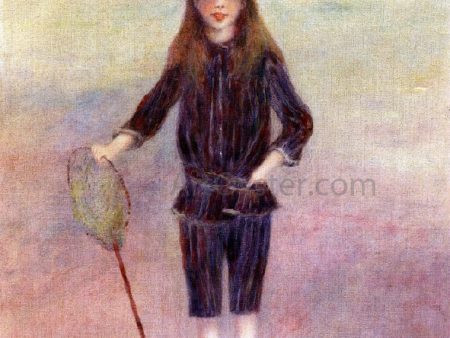 The Little Fishergirl by Pierre Auguste Renoir - Hand-Painted Oil Painting on Canvas on Sale