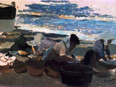 Washerwomen (sketch) by Joaquin Sorolla Y Bastida - Hand-Painted Oil Painting on Canvas For Discount