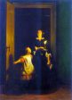 The Surprise by Johannes Rosierse - Hand-Painted Oil Painting on Canvas For Discount