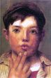 Urchin Head of Boy by John George Brown - Hand-Painted Oil Painting on Canvas Discount